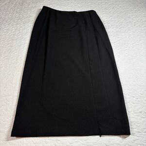Bice by Sag Harbor Black Medium Length Skirt Zipper Slit size 16